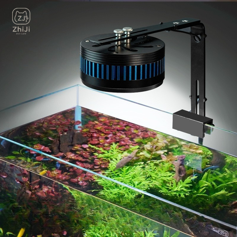 Aquarium Plant On Wood - ไฟดาวน์ไลท์ LED สำหรับตู้ปลาแบบเต็มสเปกตรัม โคมไฟตู้ปลาโลหะแบบหนีบ กันน้ำ ไฟสำหรับตู้ปลา
