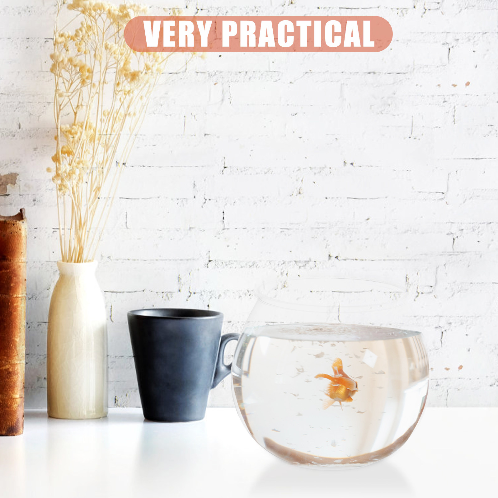 Planted Aquarium Mini - ตู้ปลาขนาดเล็ก 4 ชิ้น ทำจากพลาสติกใส สำหรับตกแต่งบ้าน ตั้งโต๊ะ