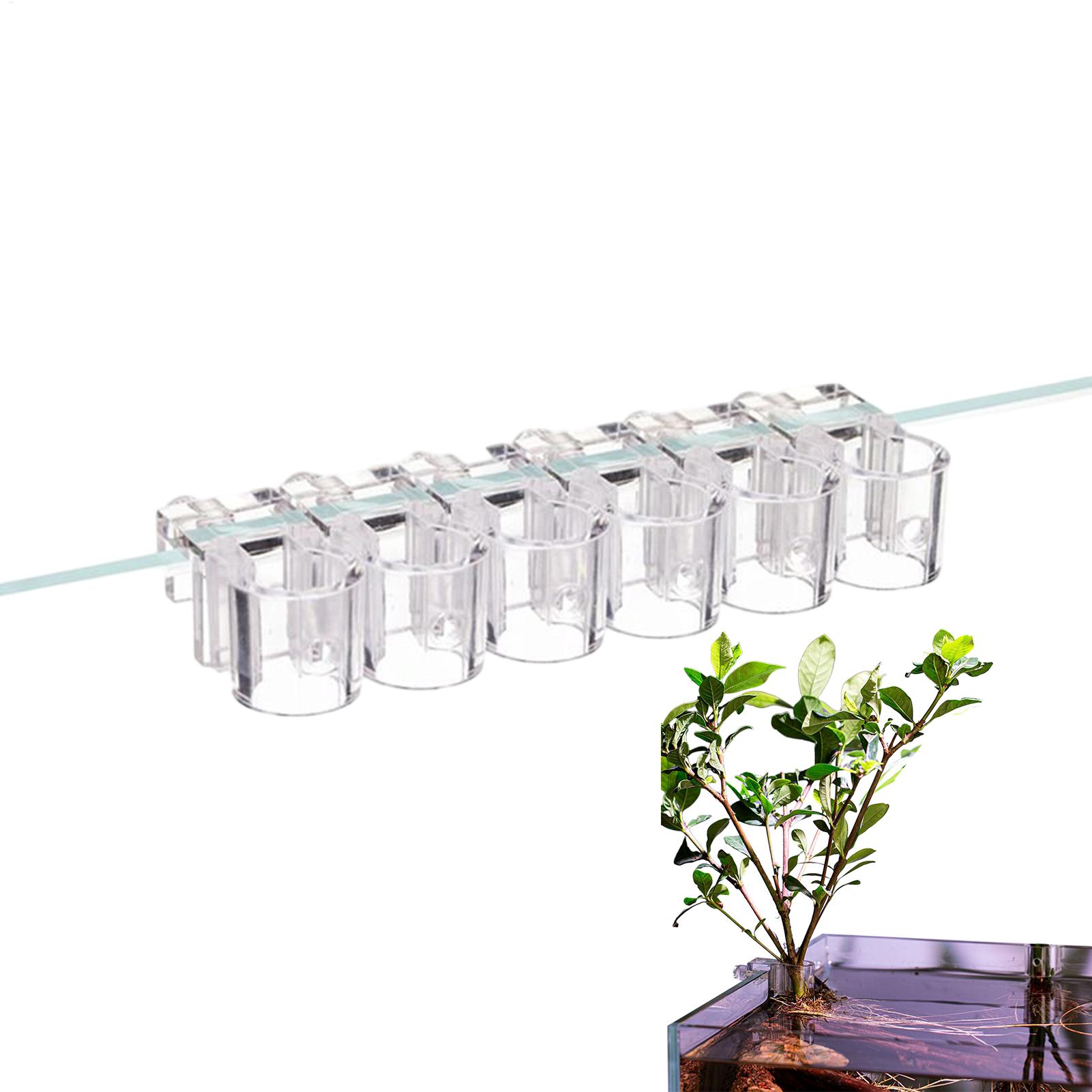 Aquarium Plant Growth - ตะกร้าปลูกต้นไม้ในตู้ปลา กระถางแขวนตกแต่งตู้ปลาแบบใส ที่ใส่ต้นไม้น้ำ ถ้วยปลูกต้นไม้น้ำ กระถางปลูกต้นไม้ในตู้ปลา