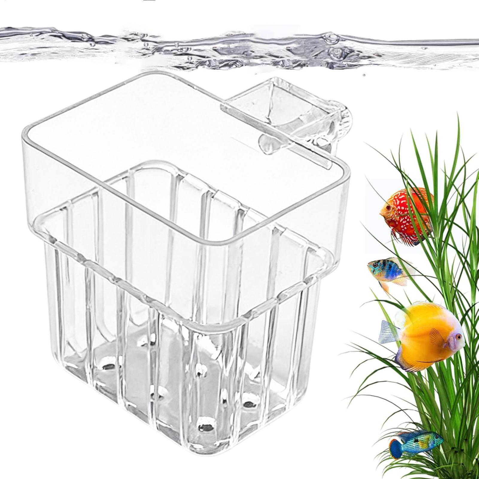 Aquarium Plant Growth - กระถางแขวนใสสำหรับตู้ปลา ที่แขวนต้นไม้น้ำ ตัวยึดต้นไม้น้ำ ติดตั้งง่ายและมั่นคงสำหรับตู้ปลา