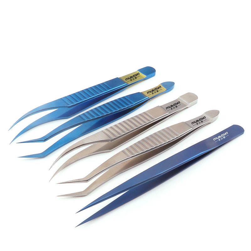 Planted Clip Tweezers - ที่ดัดขนตาแบบติดกิ๊บ แหนบพิเศษสำหรับขนตาสวยงาม คลิปหนีบขนตาแบบขนนกสีทอง แหนบสำหรับติดขนตา